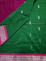 Load image into Gallery viewer, Kalyani Cotton Saree - Silver Zari : Parrot x Berry x Pink
