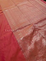 Load image into Gallery viewer, Soft Silk Borderless Silver Mandala Saree - Coral
