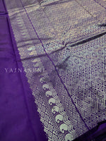 Load image into Gallery viewer, Soft Silk Borderless Silver Mandala Saree - Violet
