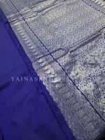 Load image into Gallery viewer, Soft Silk Borderless Silver Mandala Saree - Royal Blue
