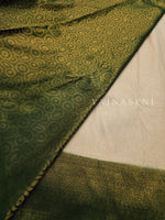 Load image into Gallery viewer, Banarasi Soft Silk Copper Zari Saree - Snowflake x Forest
