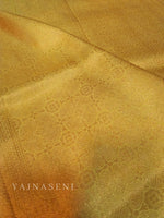 Load image into Gallery viewer, Soft Silk Copper Zari Saree - Yellow (brocade , leaf)
