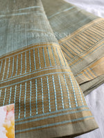 Load image into Gallery viewer, Bamboo soft silk saree : Sage
