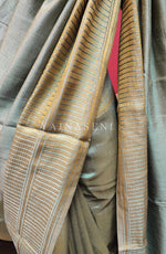 Load image into Gallery viewer, Bamboo soft silk saree : Sage
