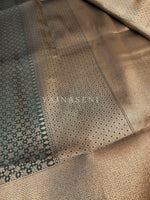 Load image into Gallery viewer, Banarasi Soft Silk Saree x Light Gold Zari - Dark Green
