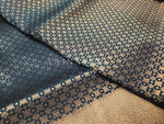 Load image into Gallery viewer, Banarasi Soft Silk Saree x Light Gold Zari - Dark Cyan
