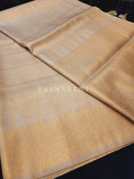 Load image into Gallery viewer, Kubera Pattu x Copper Zari Saree - Milk Tea
