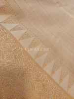 Load image into Gallery viewer, Kubera Pattu x Copper Zari Saree - Milk Tea
