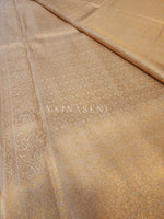Load image into Gallery viewer, Kubera Pattu x Copper Zari Saree - Milk Tea
