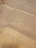 Load image into Gallery viewer, Kubera Pattu x Copper Zari Saree - Milk Tea

