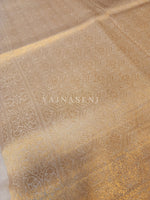 Load image into Gallery viewer, Kubera Pattu x Copper Zari Saree - Milk Tea
