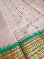 Load image into Gallery viewer, Kanchipuram Pure Cotton saree - Earthy hues
