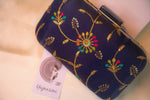 Load image into Gallery viewer, Navy Blue , Floral Embroidery
