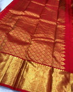 Load image into Gallery viewer, Ferrari - Pure Kanjivaram Silk Saree with Gold Zari
