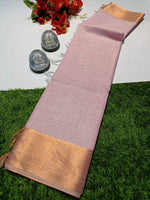 Load image into Gallery viewer, Soft Cotton Tissue Saree - Pink
