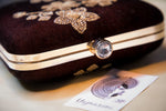 Load image into Gallery viewer, Sequins Flower on Maroon
