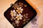 Load image into Gallery viewer, Sequins Flower on Maroon
