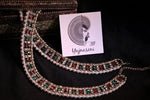 Load image into Gallery viewer, Anklet - Red Green stones (Silver)
