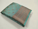 Load image into Gallery viewer, Soft dupion silk saree : Sea Green x Copper
