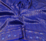 Load image into Gallery viewer, Soft silk banarasi x Copper &amp; Siiver Zari Saree - Blue
