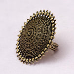 Load image into Gallery viewer, Mandala Ring - Oxidised Gold
