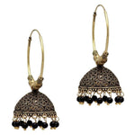 Load image into Gallery viewer, Ring Jhumka - Black
