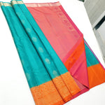 Load image into Gallery viewer, Pure Soft Silk Kanjivaram Saree - Chasing Sunsets
