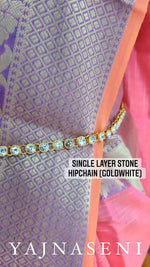 Load image into Gallery viewer, Hipchain - Single layer stones (goldwhite)
