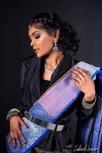 Load image into Gallery viewer, Saree belt / hipchain - Silver (thick)
