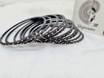 Load image into Gallery viewer, Matte dot Bangles - Black
