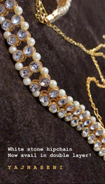 Load image into Gallery viewer, Hipchain - Double layer white stone pearl
