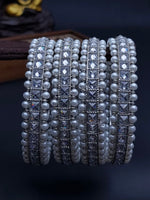 Load image into Gallery viewer, SHREYA - set of 4 bangles (silver)
