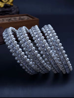 Load image into Gallery viewer, SHREYA - set of 4 bangles (silver)
