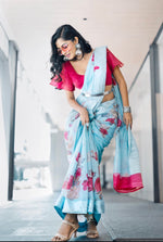 Load image into Gallery viewer, Saree belt / hipchain - Silver (thin)
